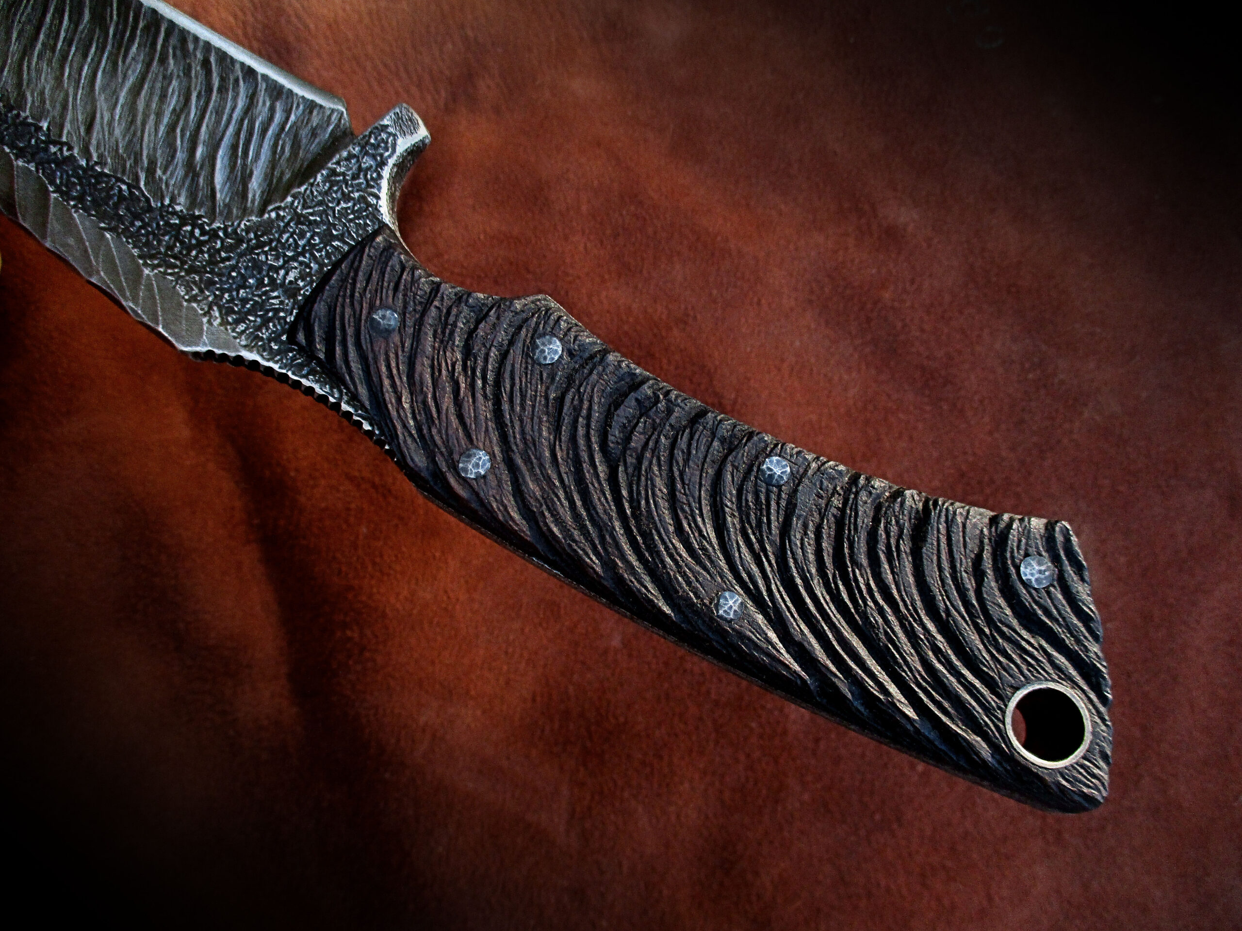 8 inches Long Blank Blade, Knife Making Supplies, Damascus Steel Blank  Blade Hand Forged Skinning Knife with 3 Pins & an Inserting Hole Space 4  Long Blade with 4 Scale 